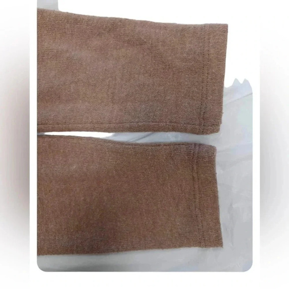 Zara Cold Shoulders Light Brown  Long Sleeve Sweater Size Small - Picture 5 of 8